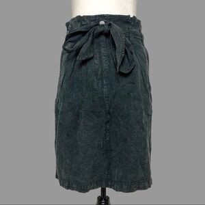 💙 6 💙 NWT Anthro Skirt Paperbag Bow Tie Closure Zipper Faded Black​